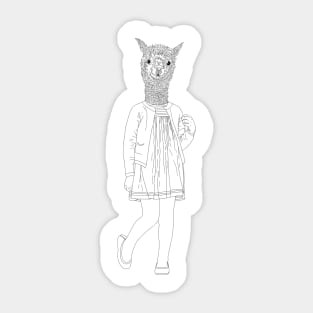 Llama Head Sticker